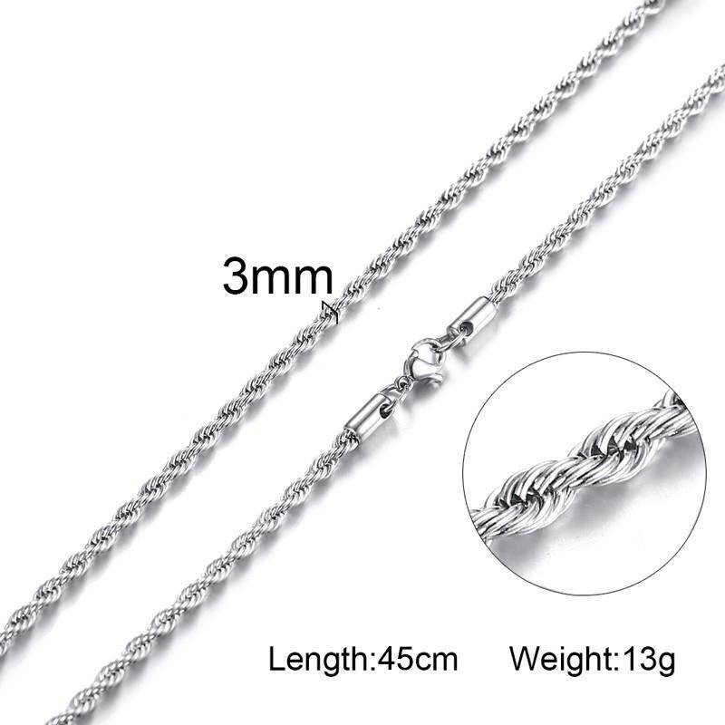 

Vnox Stainless Steel Rope Chain Men Necklace Gold Color Twisted Wave Links Basic Chains Choker Unisex Punk Jewelry