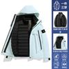 Men Women 3-in-1 Waterproof Windproof Down Jacket Outdoor Hiking Camping Skiing