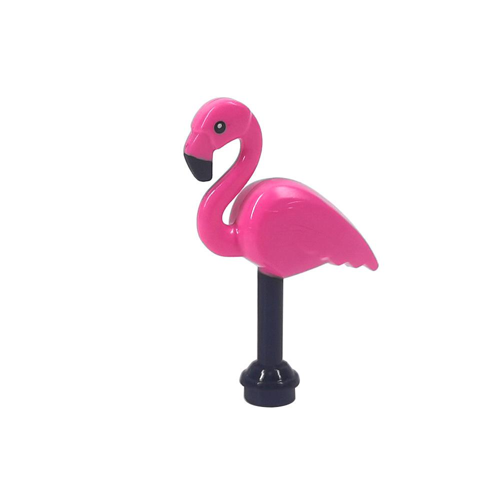 Small Particle Building Block Splicing Land Flying Animal Flamingo Flamingo 57798 Parts Ornament Toy