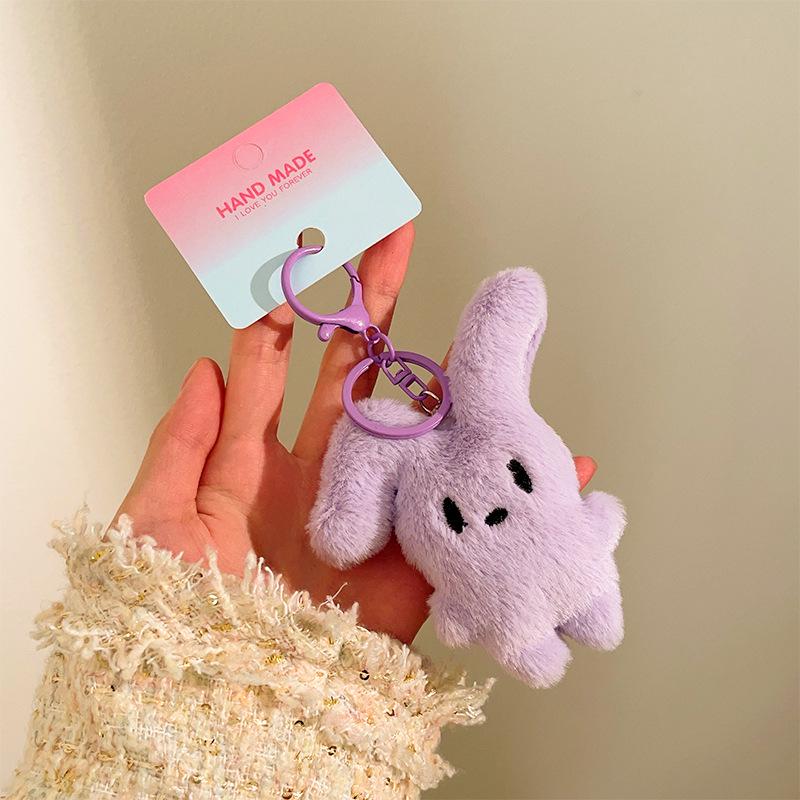 Plush Cartoon Keychain Pendant - Cute Gift Accessories for Bags