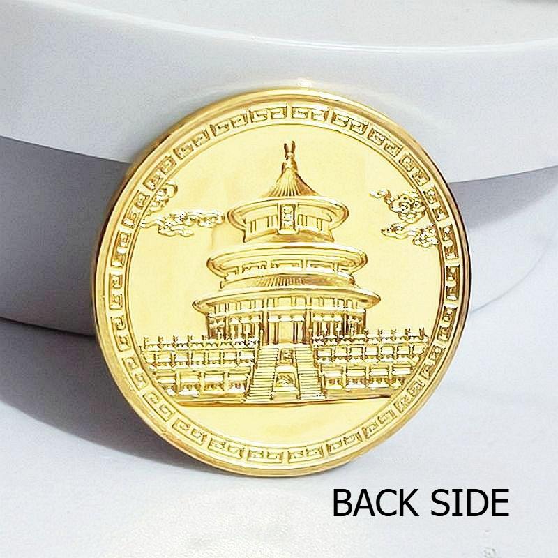 National Treasure Giant Panda Commemorative Coin, Colored Gold and Silver Coins, Commemorative Medals, Gift for Friends, Metal Crafts, Coins