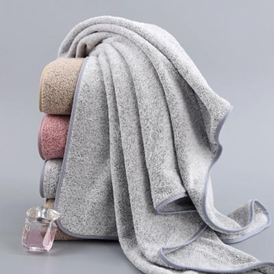 Dickes großes Badetuch aus Bambuskohle-Korallensamt für Erwachsene, weiches, saugfähiges Handtuch aus Mikrofasergewebe, Haushaltsbadetuch, Sport- und Hotelhandtuch