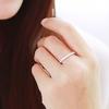 Women 925 Sterling Silver Rhinestone Wedding Engagement Ring Jewelry
