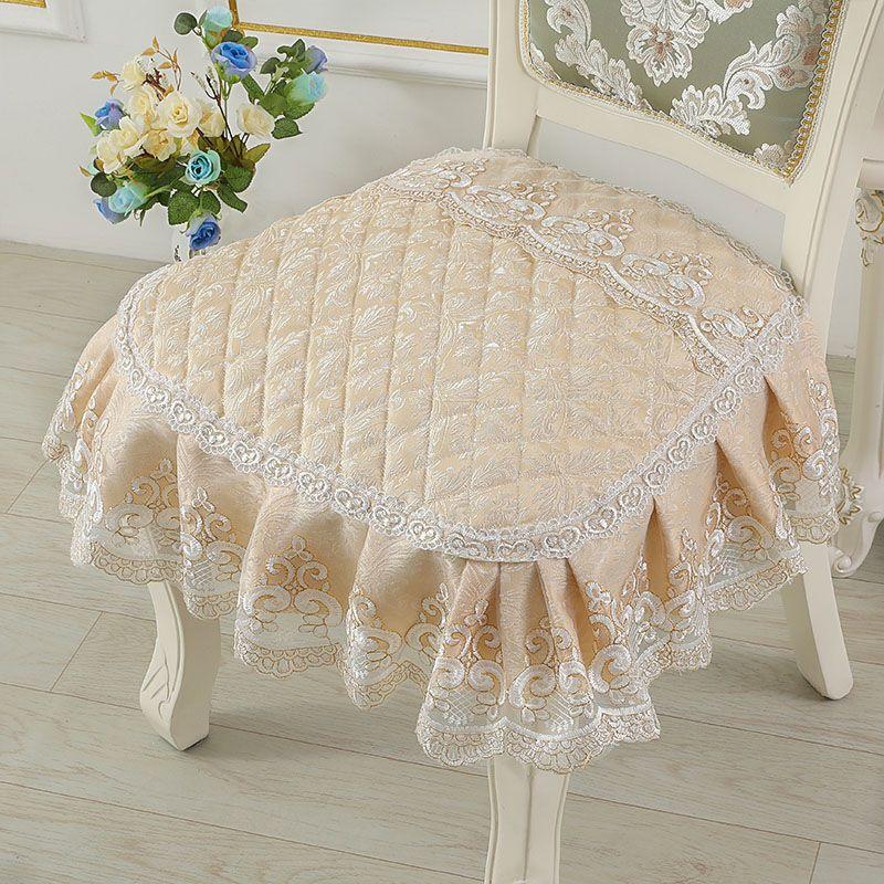 

Елегантний мереживний декор 43*45 см Подушка для стільця Європейська тема Антиковзаюча подушка для сидіння Домашній декор Обідня Coussin Офісний килимок 45*50