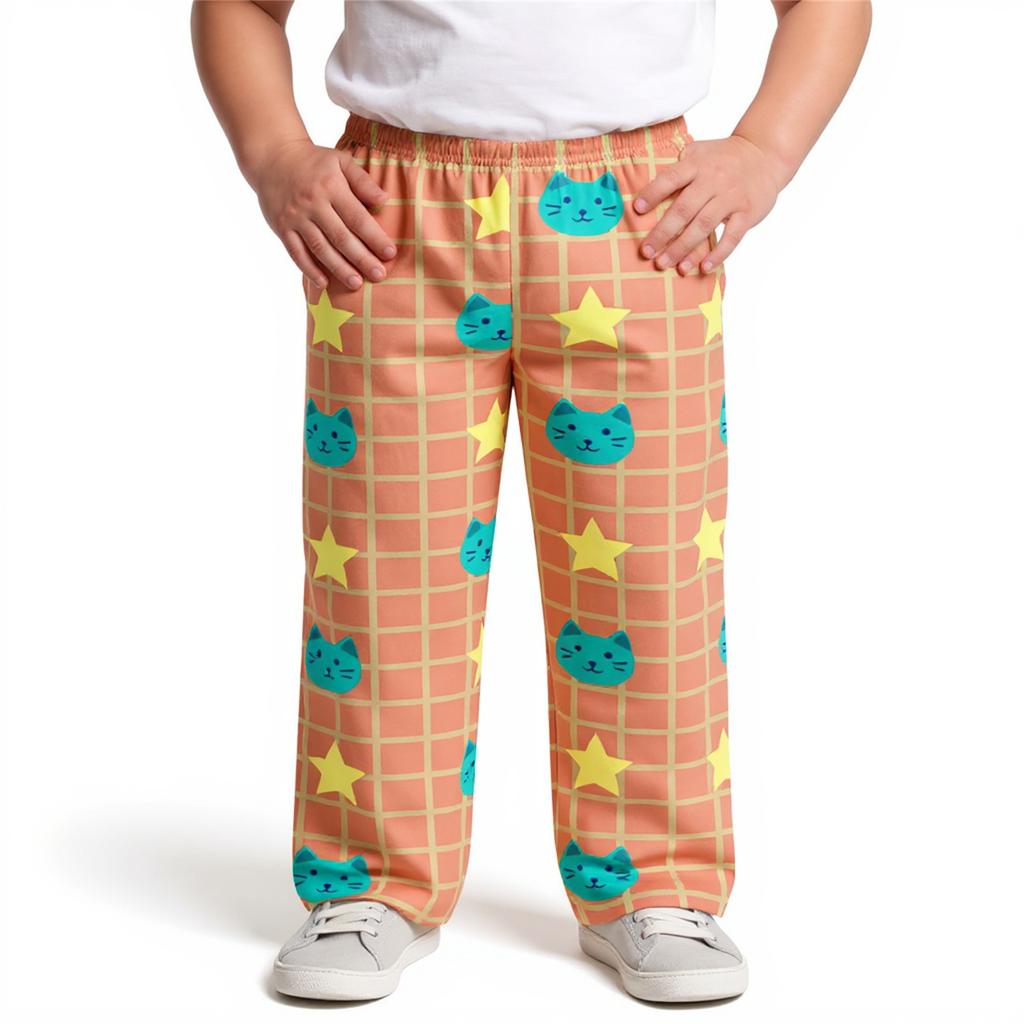 Anime Pajama Pants Sleepwear Casual Drawstring Elastic Waist Pants Comfy Straight Yoga Loose Trousers