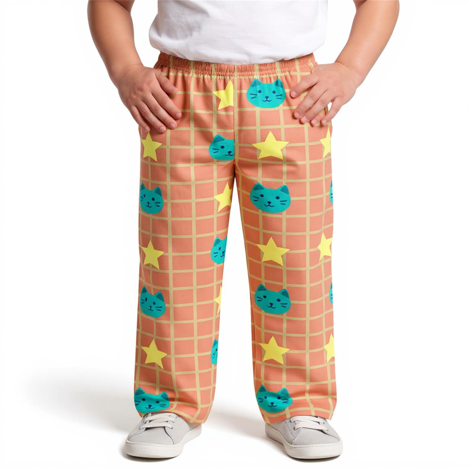 

Пижамные штаны в стиле аниме, повседневные брюки с эластичной резинкой на талии, удобные прямые свободные брюки для йоги 130