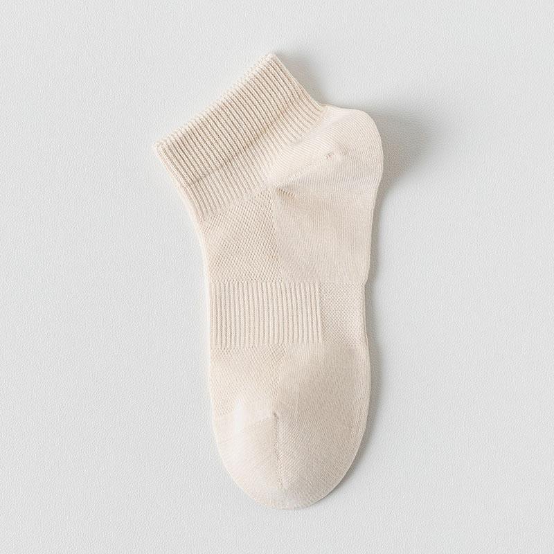 Women's Summer Thin Sweat Absorbing Breathable Mesh Breathable Deodorant Short Cotton Socks