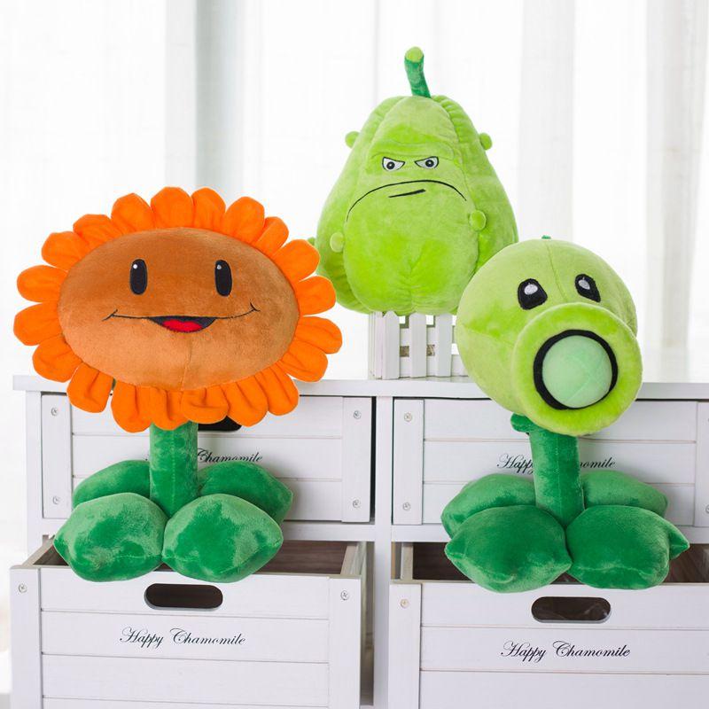 Adorable Plants Vs. Zombies Sunflower Melon Peas Plush Toy Soft Stuffed Doll For Kids Gift