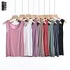 Women's U Neck Sleeveless Modal Tank Top High Stretch Solid Color Loose Fit Plus Size Layering Camisole For Summer Daily Wear