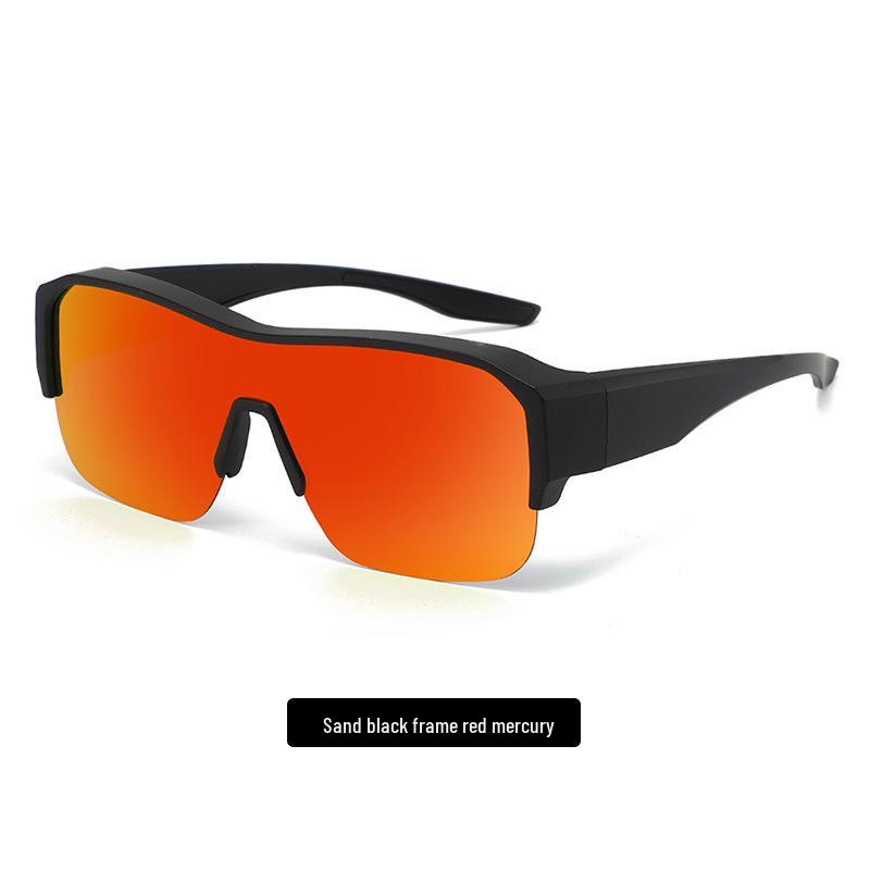 Women's Ultralight Half-Frame Polarized Cycling Sunglasses - Wear Over Prescription Glasses, Clip-On, Anti-UV