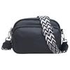 1 Piece Ladies Pure Color Pu Messenger Bag Fashion Wide Shoulder Strap Women'S Bag Multi-Flap Pocket Pants Square Bag Quality