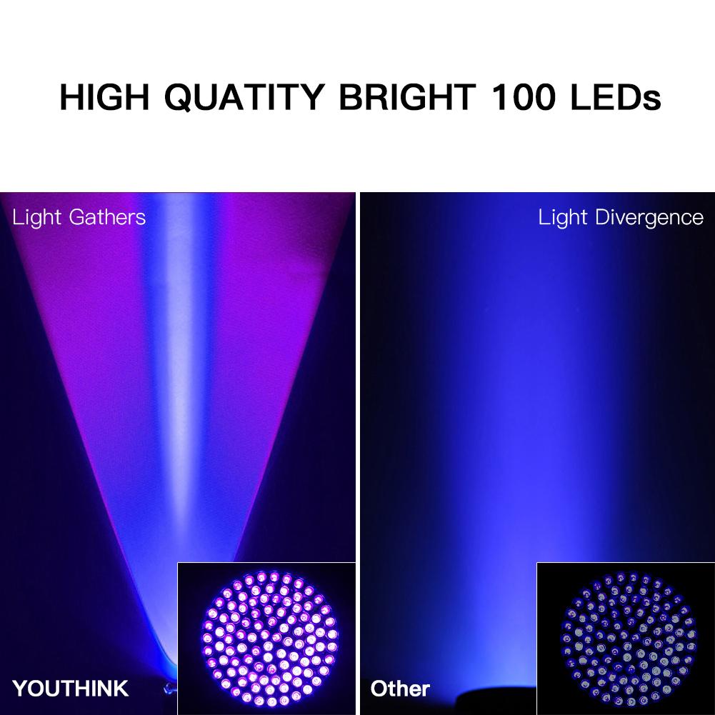 UV 100 LED Mor Işık Akrep 395 400nm Mor Fener Tespit Meşale Işığı