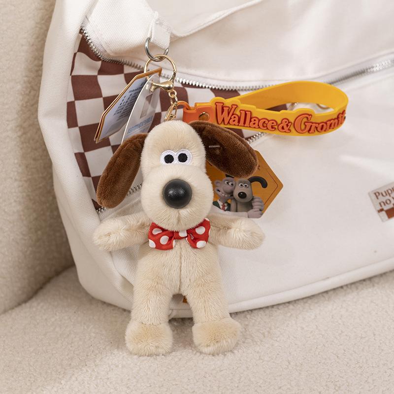 15cm Original Wallace & Gromit Plüschtier Kawaii Gromit Wallace Spielzeug Kleiner Anhänger Schlüsselanhänger Anime Niedlicher Welpe Stoffpuppen