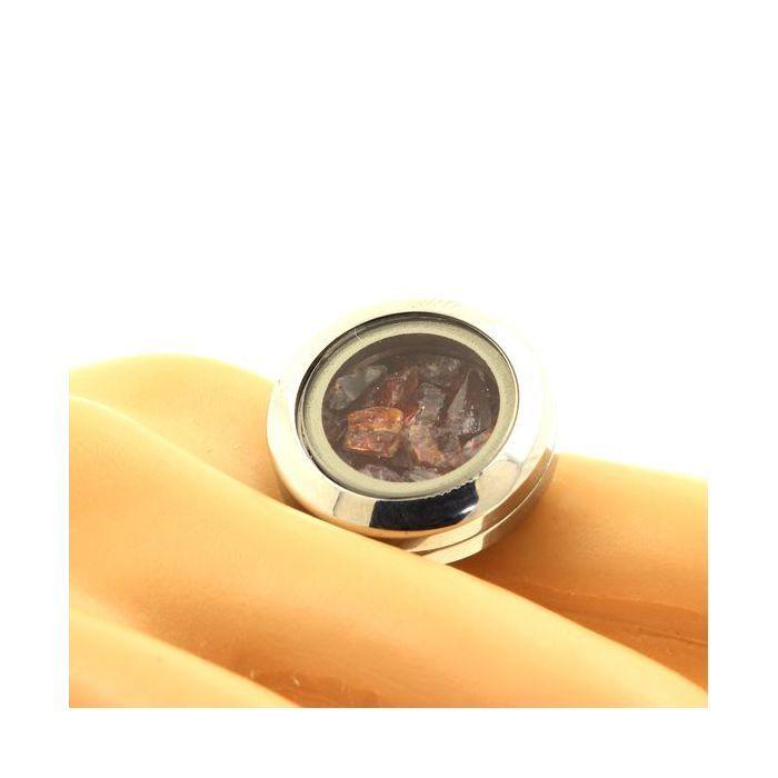 Pierres et Minéraux. Bague Grenat Rhodolite brut. Taille ajustable.