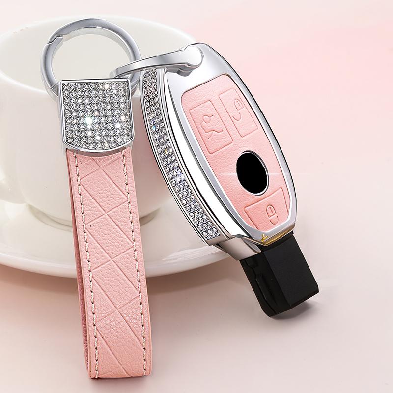 Alloy Car Key Case Cover Protect Shell Bag For Mercedes Benz A B C E S Class W204 W205 W212 W213 W176 GLC CLA GLB AMG W177 X167