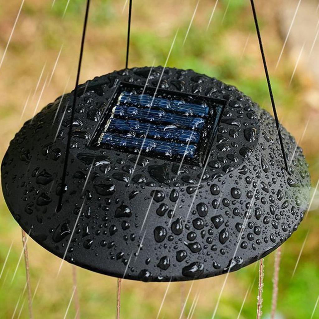 Garden Solar Wind Chimes Solar Wind Chimes for Outside Ambient Lighting Waterproof Moon Star Decor Lawn Ornaments for Patio Yard