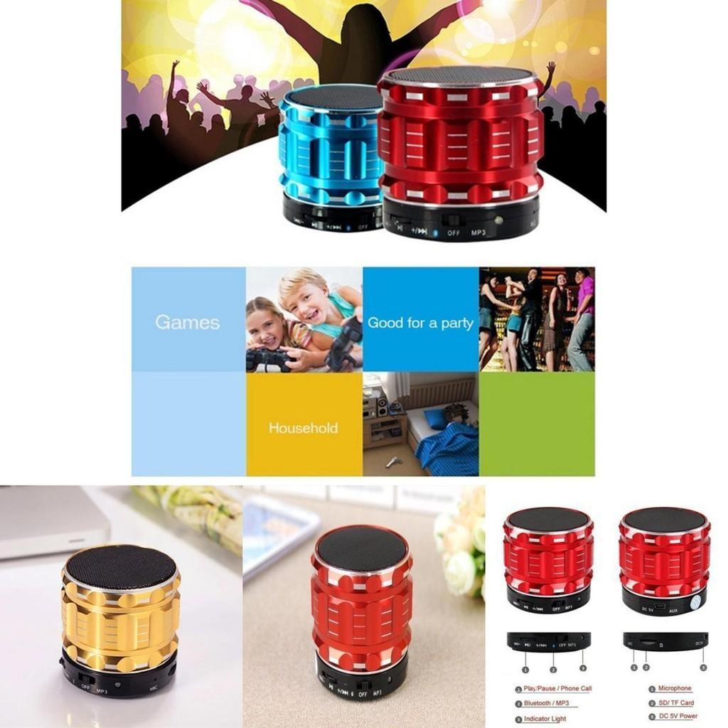 Sleek Bluetooth Wireless Portable Mini Speaker With Metal Steel Finish And Fm Radio