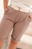 Spodenki Damskie Bawełniane Plus Size Z Paskiem Fango Xxxxl