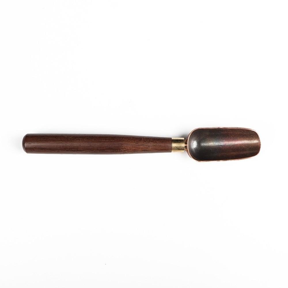 Retro Teaspoon Solid Wood Handle Coffee Scoops Durable Tea Spoon KongFu Tea Ceremony
