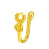 Vintage Goldfarbe Drache Schmetterling Fake Nasenring für Frauen Afrika Kupfer Helix U-Form Faux Nasenring Piercing Körperschmuck