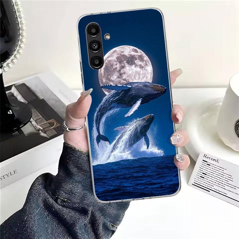 Humpback Whale Sea Giant Phone Case For Samsung Galaxy A13 A14 A15 A16 A17 A53 A54 A55 A56 A57 A33 A34 A35 A36 A37 A23 A24 A25 A