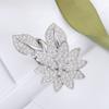 Musla Design Luxury Fashion Brand Elegant Lotus Flower Double Layer Design Ladies Ring Perfect Anniversary Gift