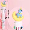 Paw Print Unicorn Ten Color Ballpoint Pen Cartoon Kawaii Multi-color Students Gel Pen Stationery Rainbow Write Cute Pens