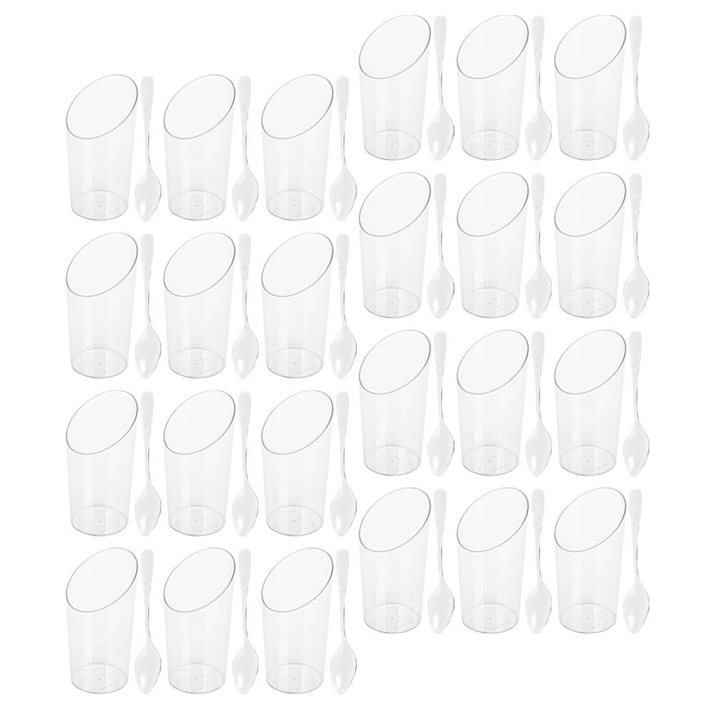 24 sad dezertních pohárků na párty, potřeby na pěnu, vyměnitelné, tiramisu, multifunkční, čiré, multifunkční, průhledné, přenosné