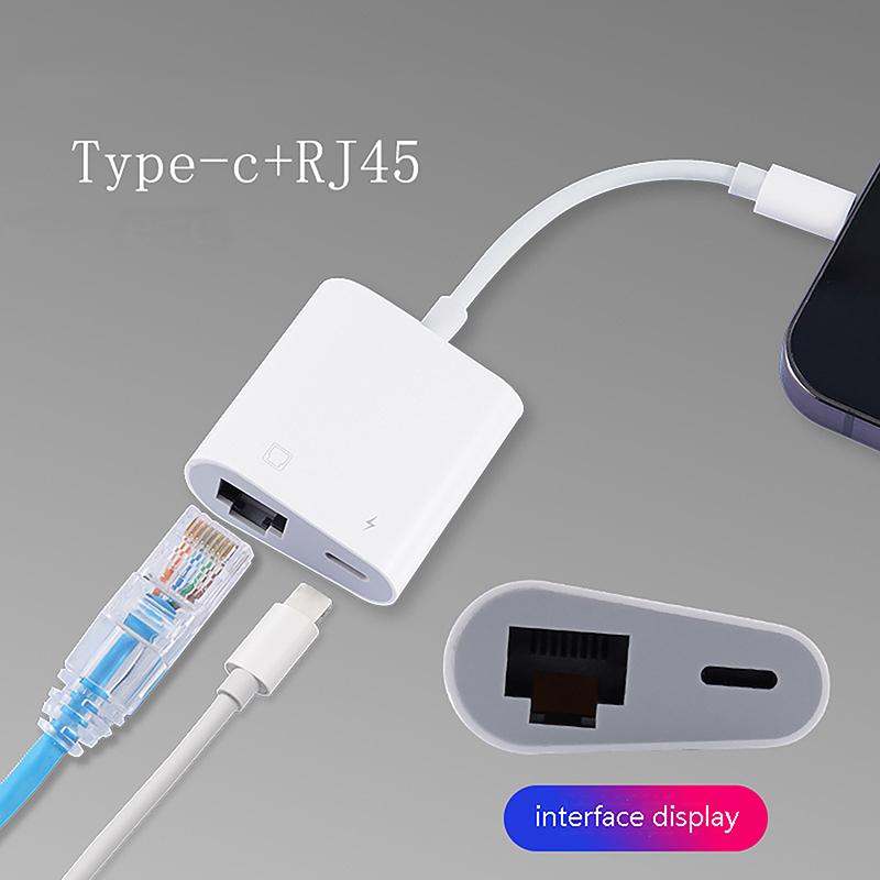 Connection Mobile Phone Adapter Lightning To Rj45 Port Ethernet Converter