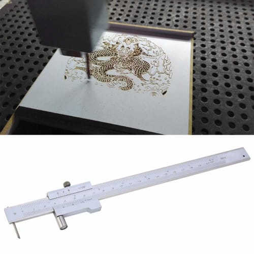 Wisoqu 0-200mm Parallel Caliper, Stainless Steel Caliper with Marking Gauge and Carbide Needle, Marking Tool