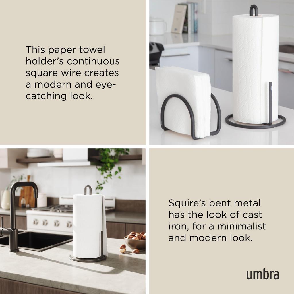 Umbra Kitchen Paper Kitchen Kitchen Paper Vertical X Umbra Black Holder, Storage, Holder, Storage, Space-Saving, 170 H320mm, Squire, 21004313040,