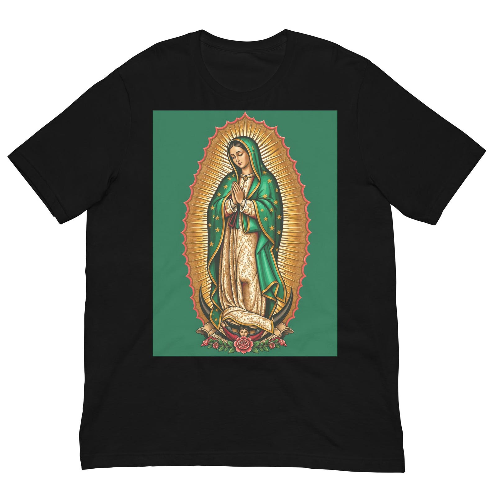 Virgin of Guadalupe T-Shirt, Our Lady of Guadalupe Shirt, Mexican Catholic Art Tee, Religious Gift, Faith Apparel, Virgen Maria Graphic M