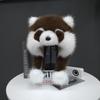 Women's Faux Fur Raccoon Earflap Hat, Large Size, Warm for Autumn/Winter, Plush Fox Lei Feng Style.