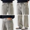 Mark Fairwhale Men's American Retro Loose Straight Leg Washed Denim Jeans