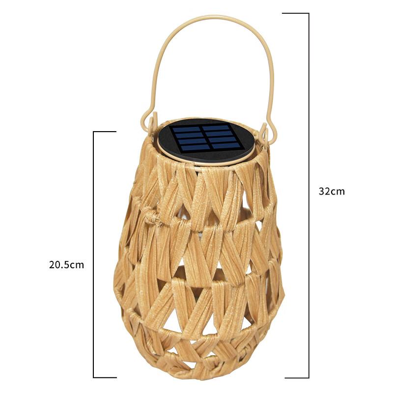 Solar Outdoor Hand-Woven Rattan Garden Landscape Light