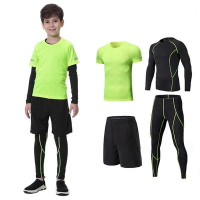 Compression Top and Bottom Long Sleeve Short Sleeve Training Running Winter [MIIFIT] Children's Sportswear, Wear, Kids' Set, Shirt, Shirt, Shorts,