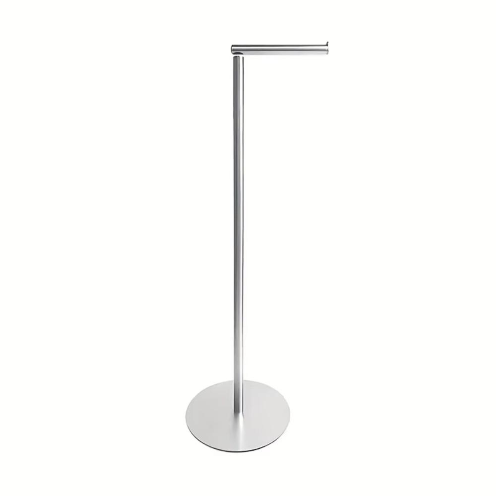 Non-slip Freestanding Toilet Paper Holder Single Pole Floor Standing Paper Dispenser  Bedroom