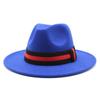 Ji Nan Ladies Black Wool Jazz Hat Big Eaves Hat Flat Edge Top Hat Czy-054