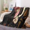 130x150cm Kamado Nezuko Demon S-Slayer Japan Anime Soft Flannel Blanket For Beds Bedroom Sofa Picnic,Throw Blanket For Kid