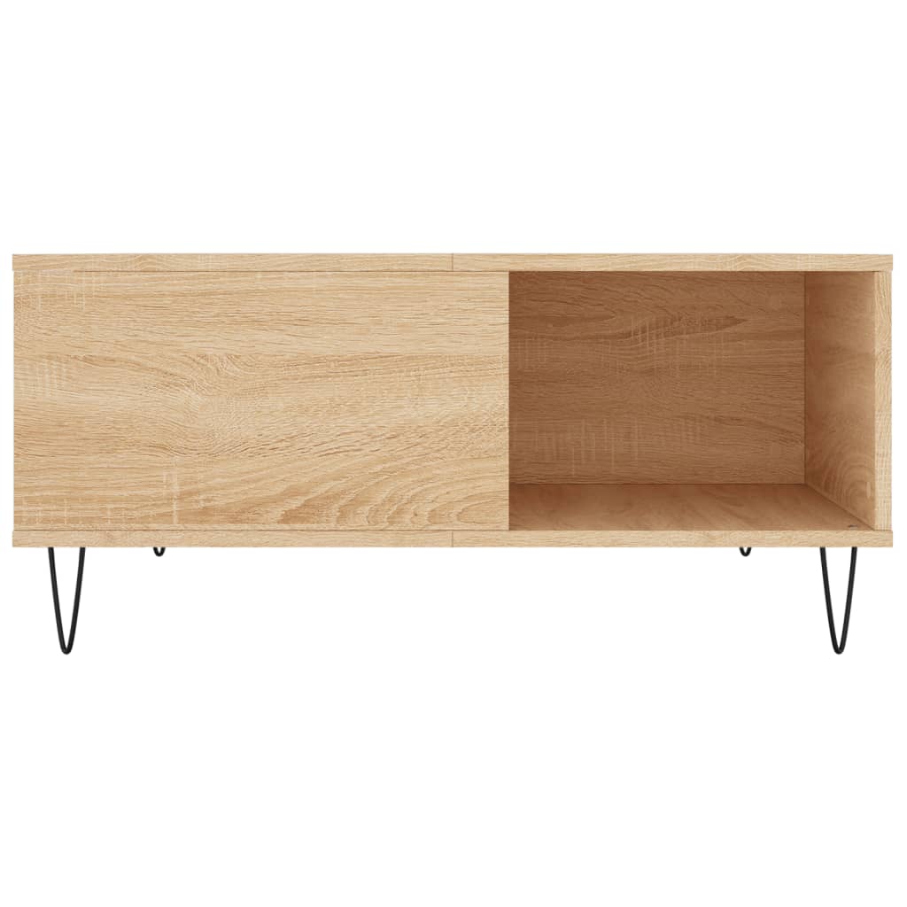  Coffee Table, Sonoma Oak 80x80x36.5 Cm Wood-based Material