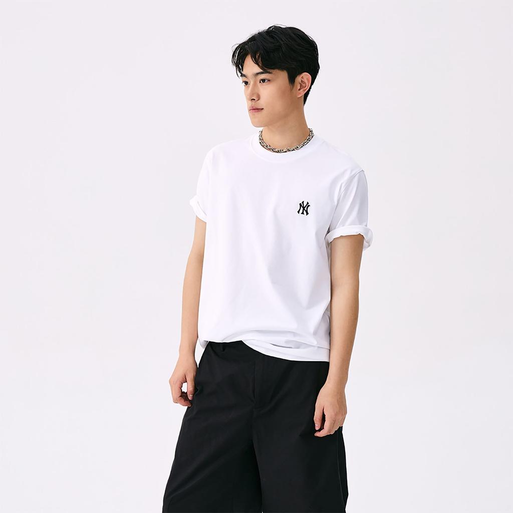 MLB New York Yankees Basic Collection SS25 T Shirt Unisex White 3ATSB0153-50WHS
