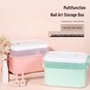 Nail Art Storage Box with UV Gel Lamp Holder - Large Capacity Professional Organizer