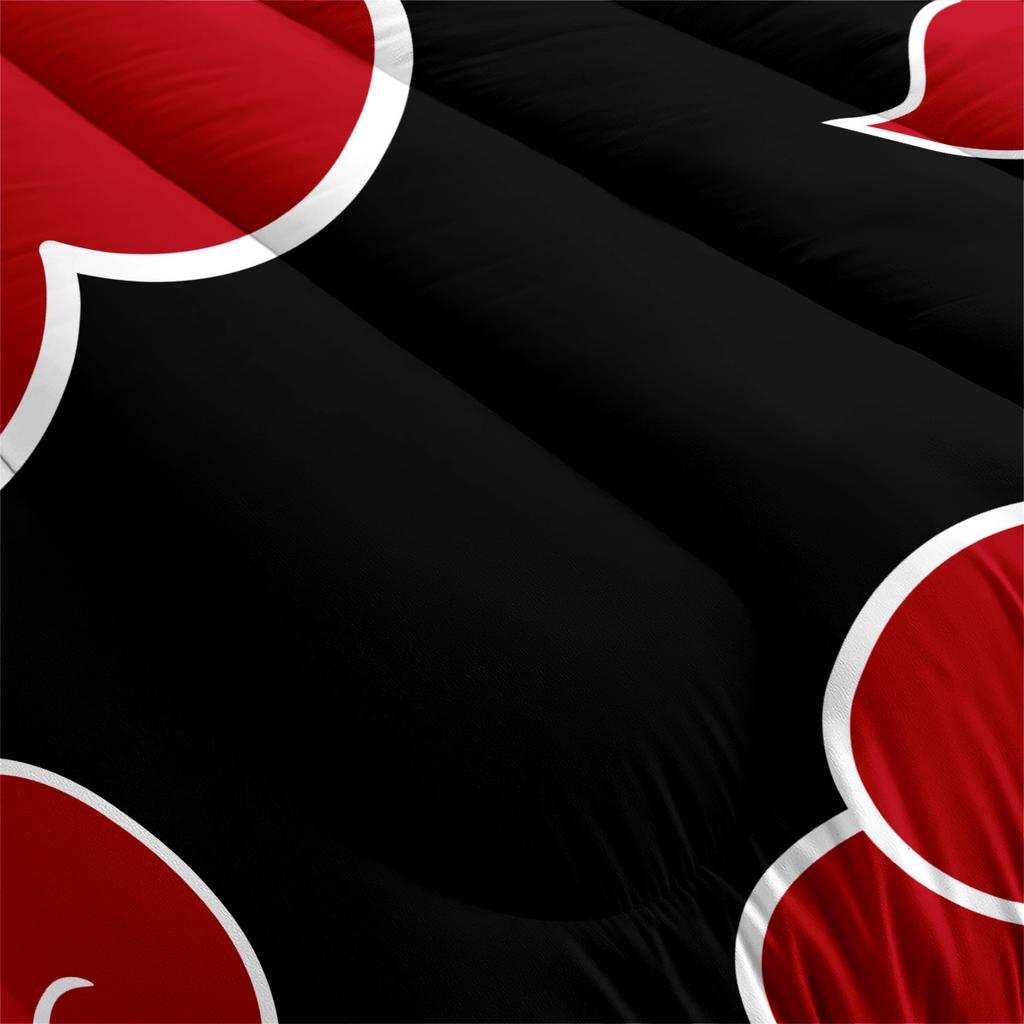 Naruto Cloud Fat Quilt Thickened Student Dormitory Black Bed Filling Quilt Digital Printing Quilt Cover Three-piece Set