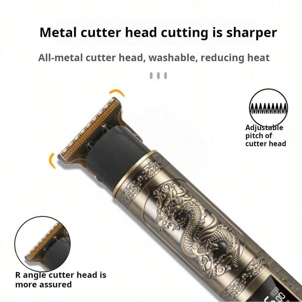 Hair machines hair clipper carving professional bald fader home large screen digital display electric hair clipper