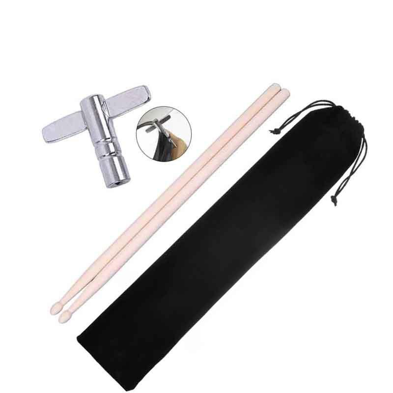 Drum Sticks 5A Maple Drum Sticks Drum Wrench Drum Set Accessories: Maple Drum Sticks and Drum Mallets Packaged in A Flannel Pouch