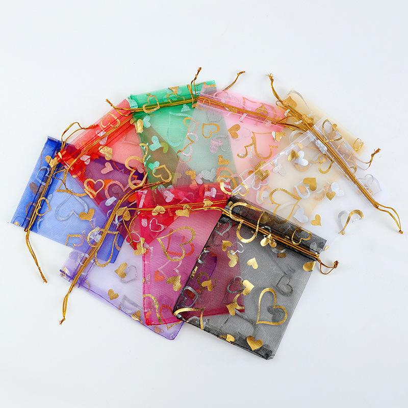 100PCS Moon Star Organza Gift Bag Multicolor  Jewelry Gifts Pouches For Wedding Party Candy Bag  Jewelry Packing  Wholesal