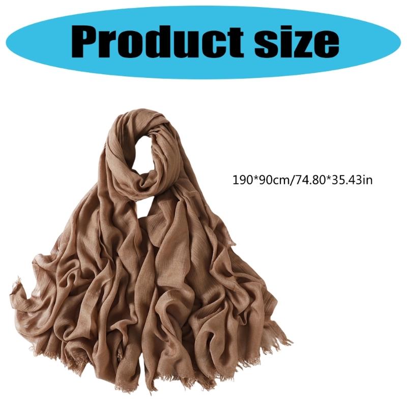 Breathable Scarf Head Cover Neck Scarves For Women Girl Outdoor Activity Travel Essensial Soft Shawl Wrap for Daily Wear
