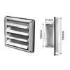 1pcs 100/125/150mm Stainless Steel Air Vent Wall Ventilation Cap Movable Square Air Outlet Kitchen Wall Grilles Duct Cover