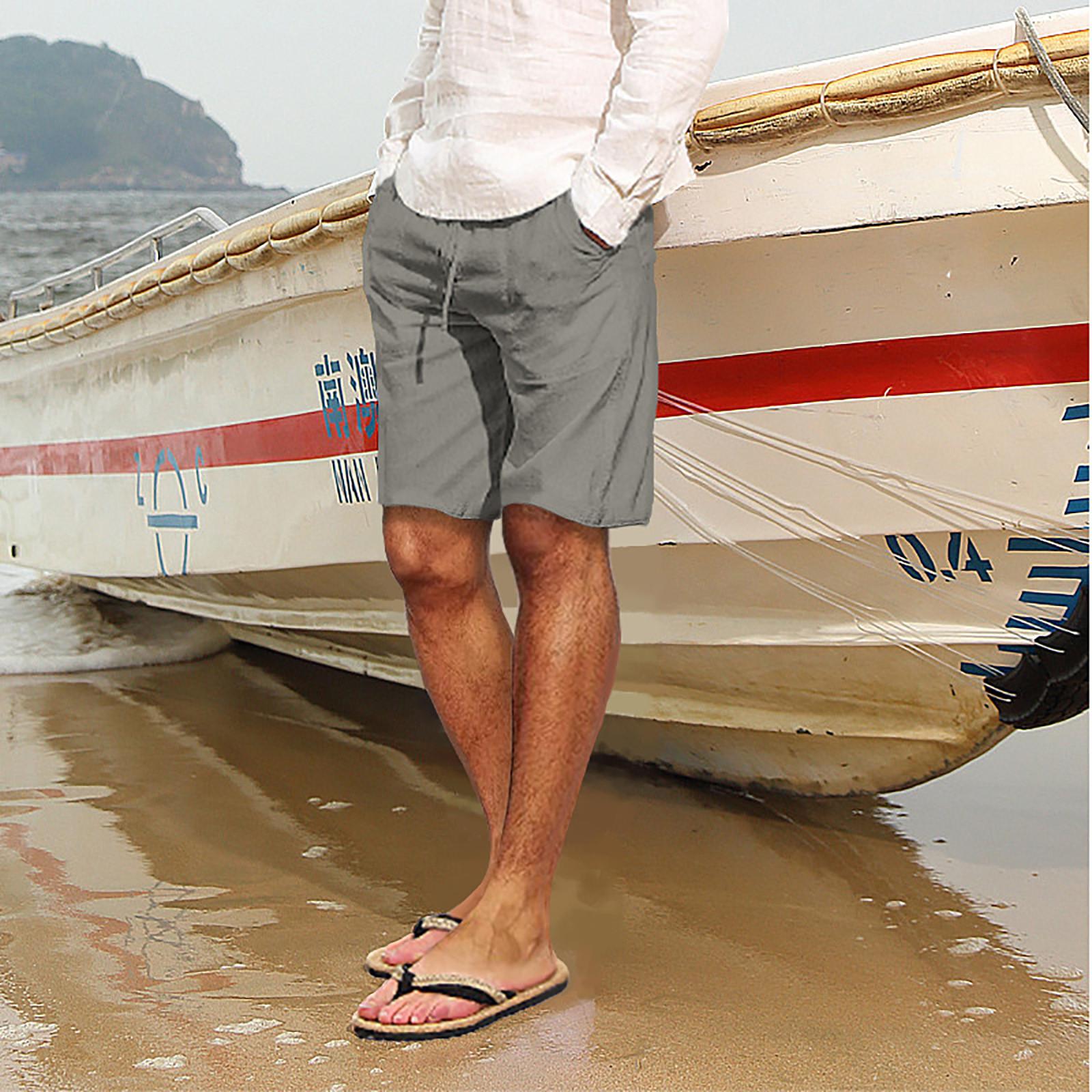 

Linen Clothing For Men Natural Linen Pants For Men Contemporary Comfortable Quality Soft Linen Pocket Color Shorts L