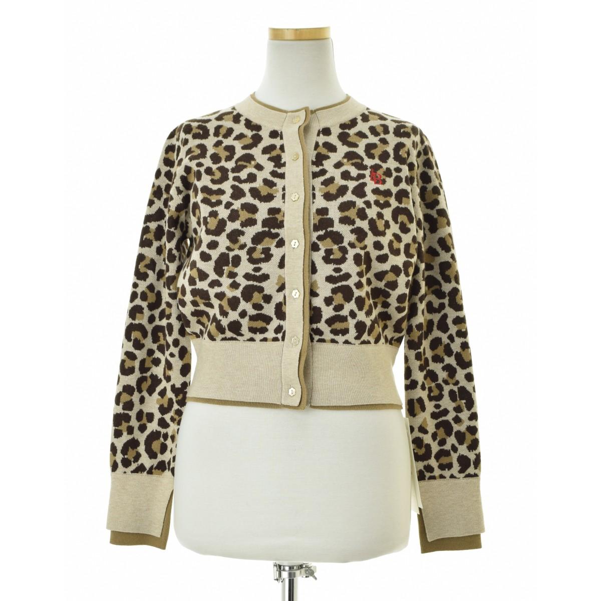 [Used] Lily Brown / Lily Brown 25AW LWND254058 Leopard cashmere blend layered long sleeve cardigan [cacgaebb-l]